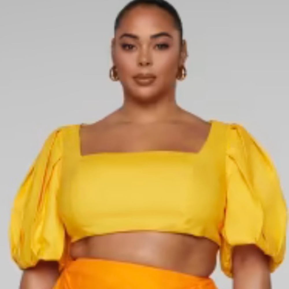 Jeanette Puff Sleeve Crop Top - Gabi Fresh X FTF